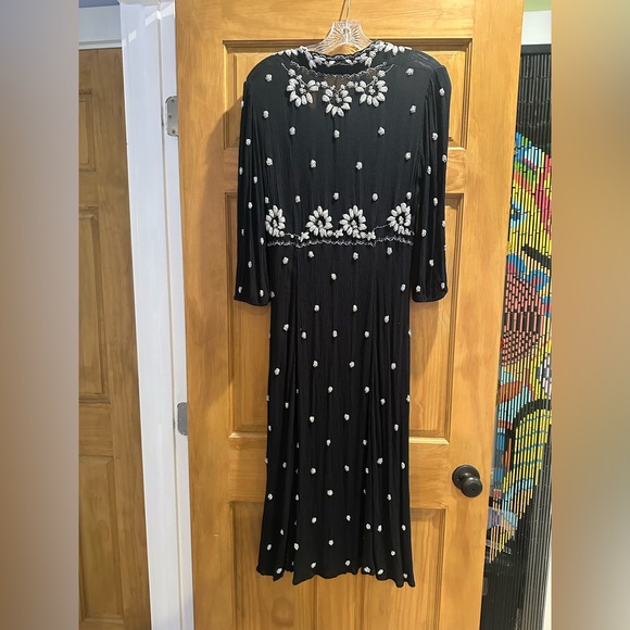 Free People Black  Dress with White Floral Embroidery - Picture 3 of 3